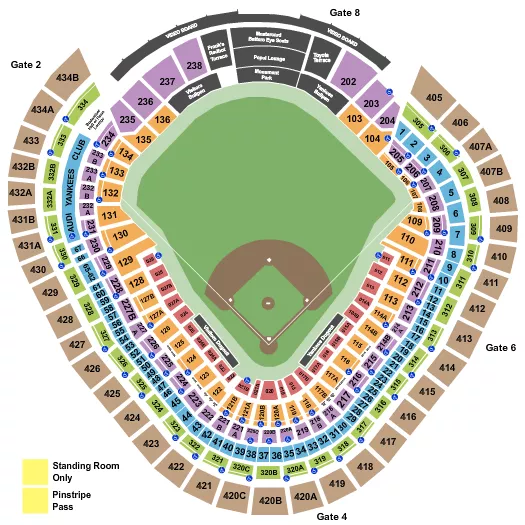 Yankee Stadium Seating Chart